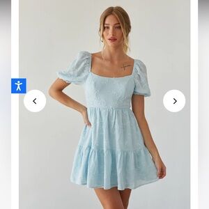 Baby blue mini dress from American Threads.